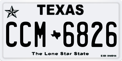 TX license plate CCM6826
