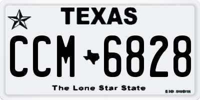 TX license plate CCM6828