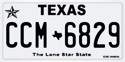 TX license plate CCM6829