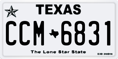TX license plate CCM6831