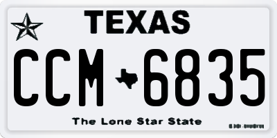 TX license plate CCM6835