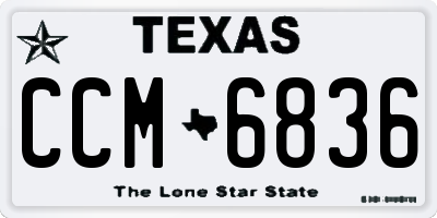 TX license plate CCM6836