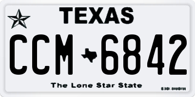 TX license plate CCM6842
