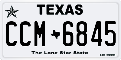 TX license plate CCM6845