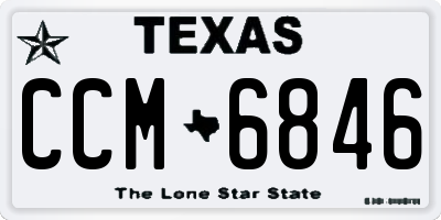 TX license plate CCM6846