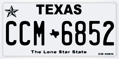 TX license plate CCM6852