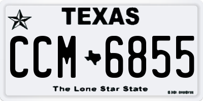 TX license plate CCM6855