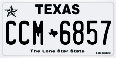 TX license plate CCM6857