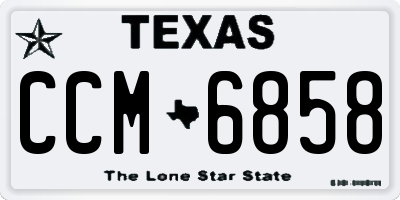 TX license plate CCM6858