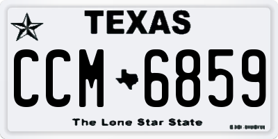 TX license plate CCM6859