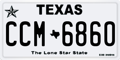 TX license plate CCM6860