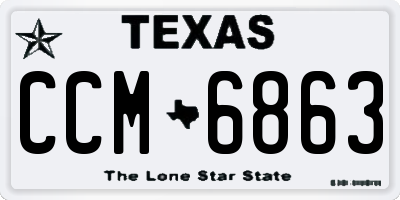 TX license plate CCM6863