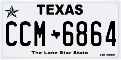TX license plate CCM6864