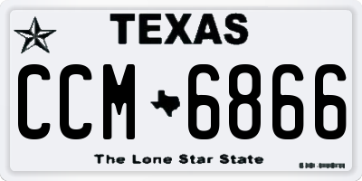 TX license plate CCM6866