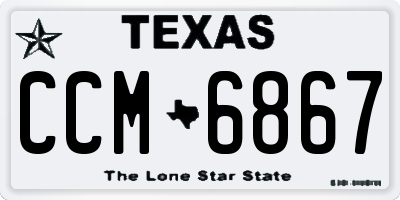 TX license plate CCM6867