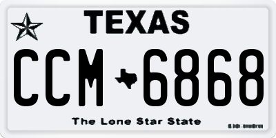 TX license plate CCM6868