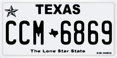 TX license plate CCM6869