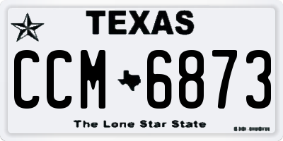 TX license plate CCM6873