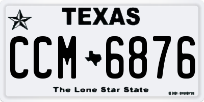 TX license plate CCM6876
