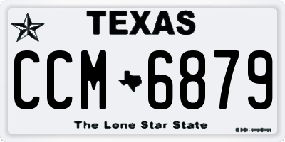TX license plate CCM6879