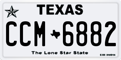 TX license plate CCM6882