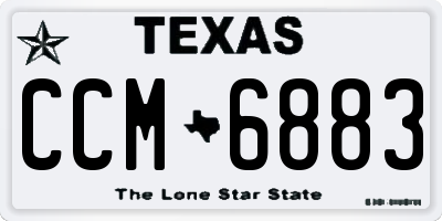 TX license plate CCM6883