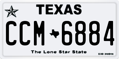 TX license plate CCM6884