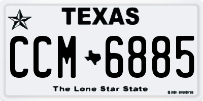 TX license plate CCM6885