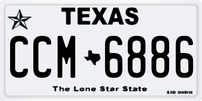 TX license plate CCM6886