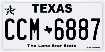 TX license plate CCM6887