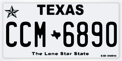 TX license plate CCM6890