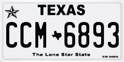 TX license plate CCM6893