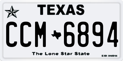 TX license plate CCM6894
