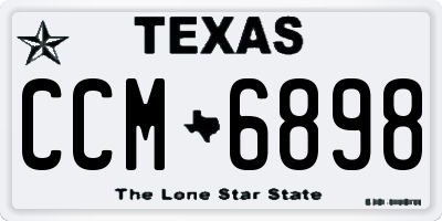 TX license plate CCM6898