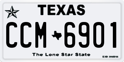 TX license plate CCM6901