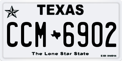 TX license plate CCM6902