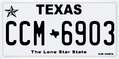 TX license plate CCM6903
