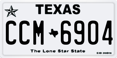 TX license plate CCM6904