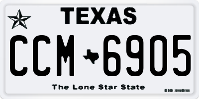 TX license plate CCM6905