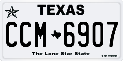 TX license plate CCM6907