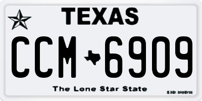 TX license plate CCM6909