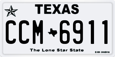 TX license plate CCM6911