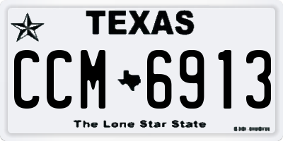 TX license plate CCM6913