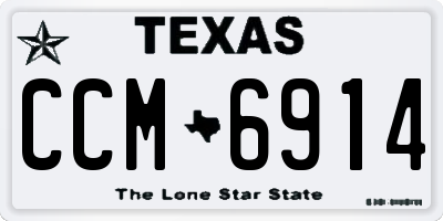 TX license plate CCM6914