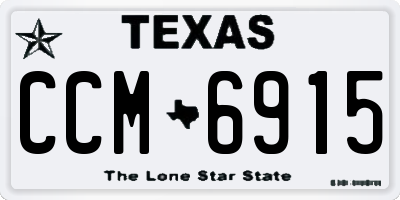 TX license plate CCM6915