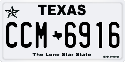 TX license plate CCM6916
