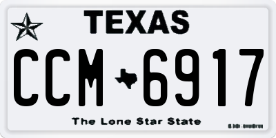 TX license plate CCM6917