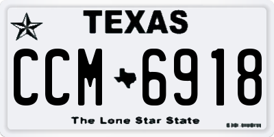 TX license plate CCM6918