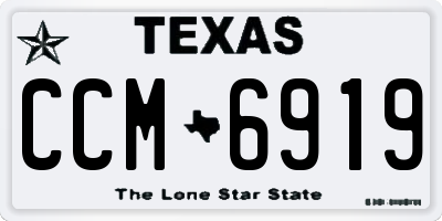 TX license plate CCM6919