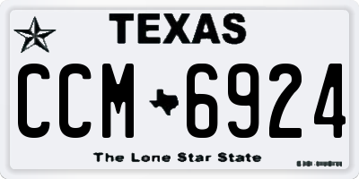TX license plate CCM6924